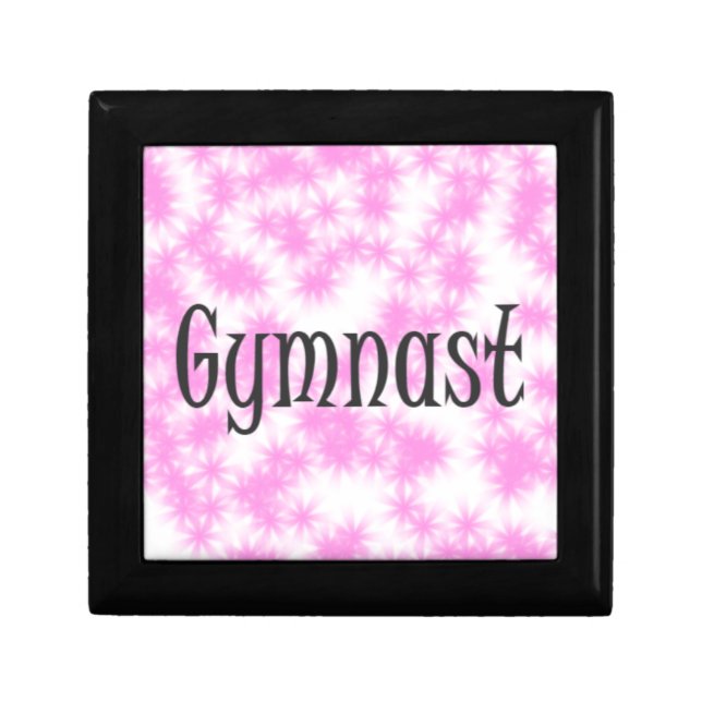 Gymnast Pink and White Jewelry Box (Front)