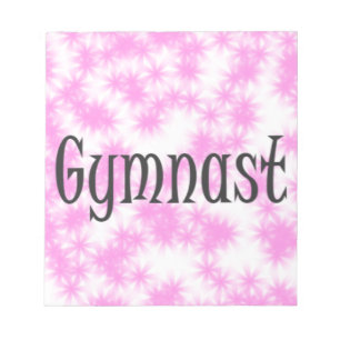 Gymnast Pink and White Notepad