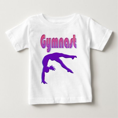 Gymnast Power Tumbling Purple Metallic Baby T_Shirt
