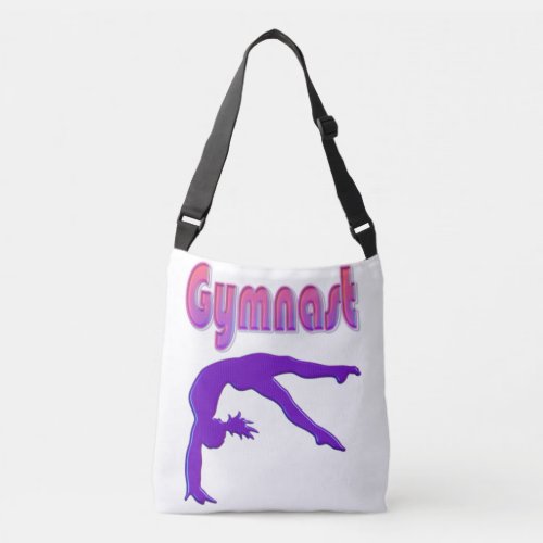 Gymnast Power Tumbling Purple Metallic Crossbody Bag
