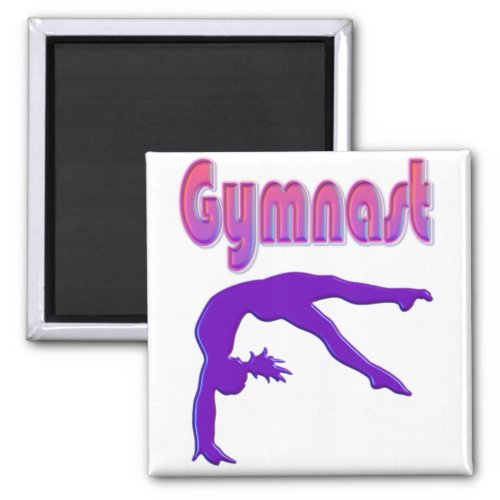 Gymnast Power Tumbling Purple Metallic Magnet