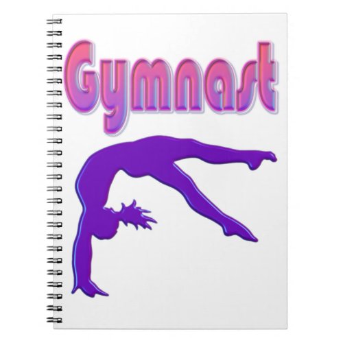 Gymnast Power Tumbling Purple Metallic Notebook