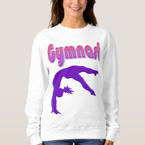 Gymnast Power Tumbling Purple Metallic Sweatshirt