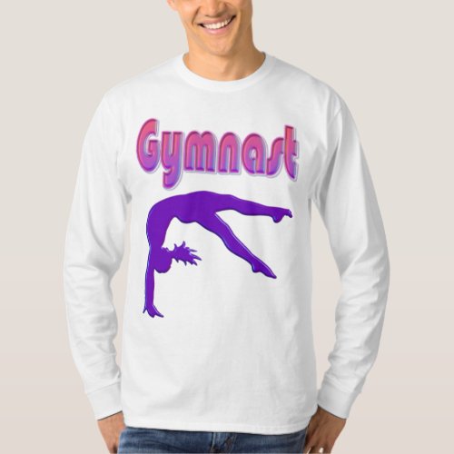 Gymnast Power Tumbling Purple Metallic T_Shirt