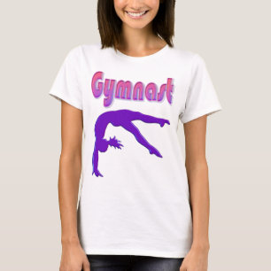 Gymnast Power Tumbling Purple Metallic T-Shirt
