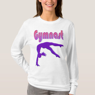 Gymnast Power Tumbling Purple Metallic T-Shirt