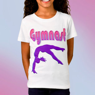 Gymnast Power Tumbling Purple Metallic T-Shirt