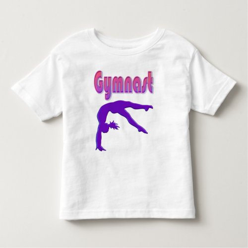 Gymnast Power Tumbling Purple Metallic Toddler T_shirt