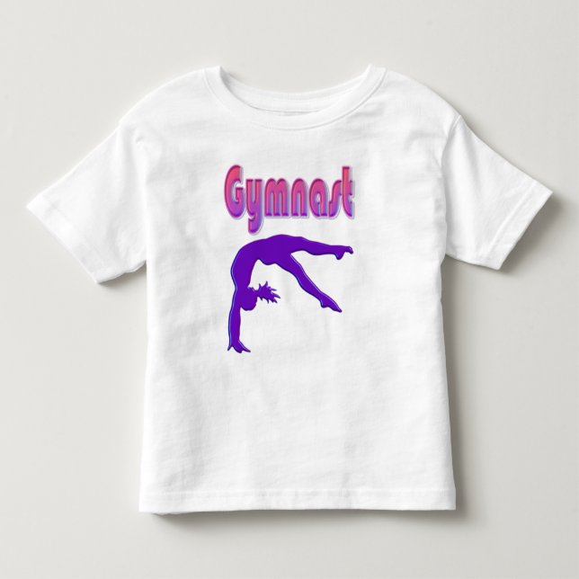 Gymnast Power Tumbling Purple Metallic Toddler T-shirt (Front)