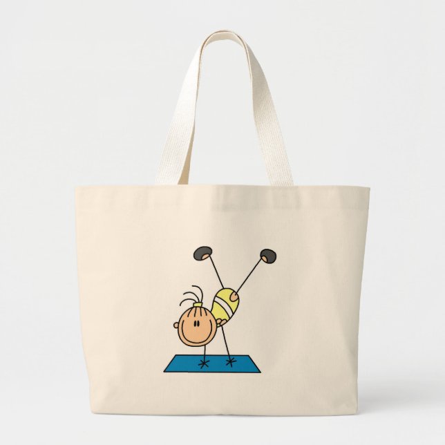 Gymnast Practicing  Large Tote Bag (Front)