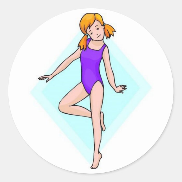 Gymnast Print Stickers