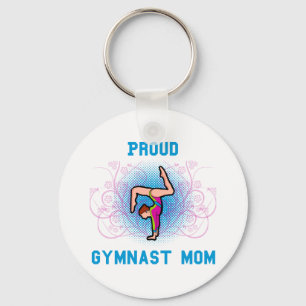Gymnast Proud Mom Keychain