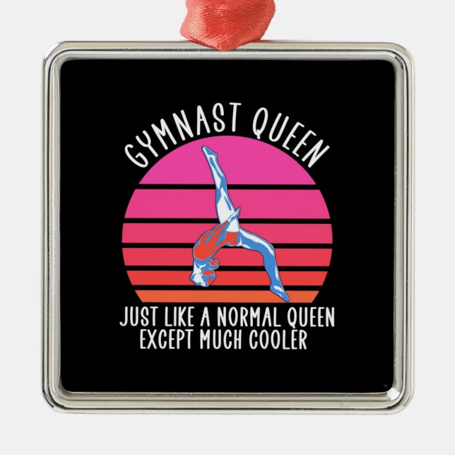 Gymnast Queen Metal Ornament (Front)