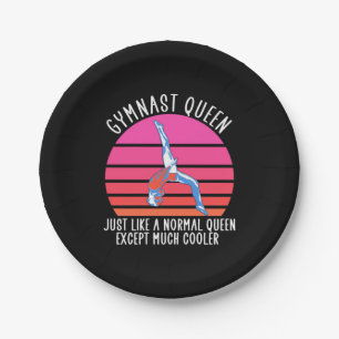Gymnast Queen Paper Plates