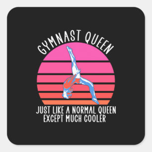 Gymnast Queen Square Sticker