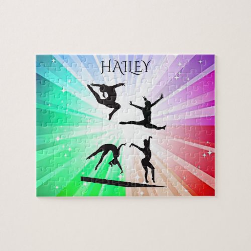 GYMNAST SHIMMERING LIGHTS PUZZLE PERSONALIZED