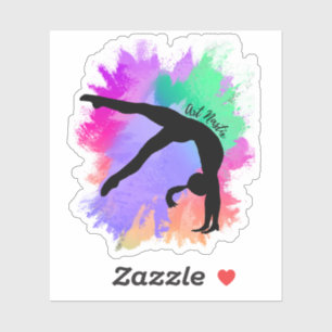 Gymnast Silhouette Art Sticker