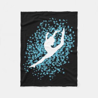 Gymnast Silhouette Fleece Blanket