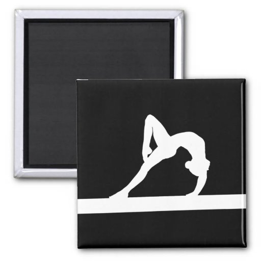 Gymnast Silhouette Magnet Black | Zazzle