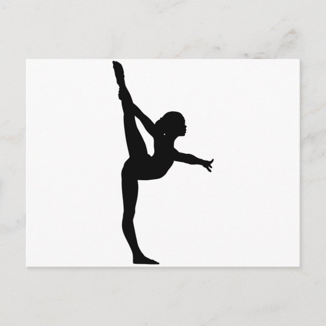 Gymnast Silhouette Postcard (Front)