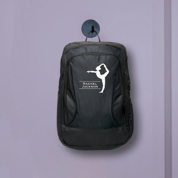 Gymnast Silhouette With Name Or Custom Text Adidas Backpack by maciba at Zazzle