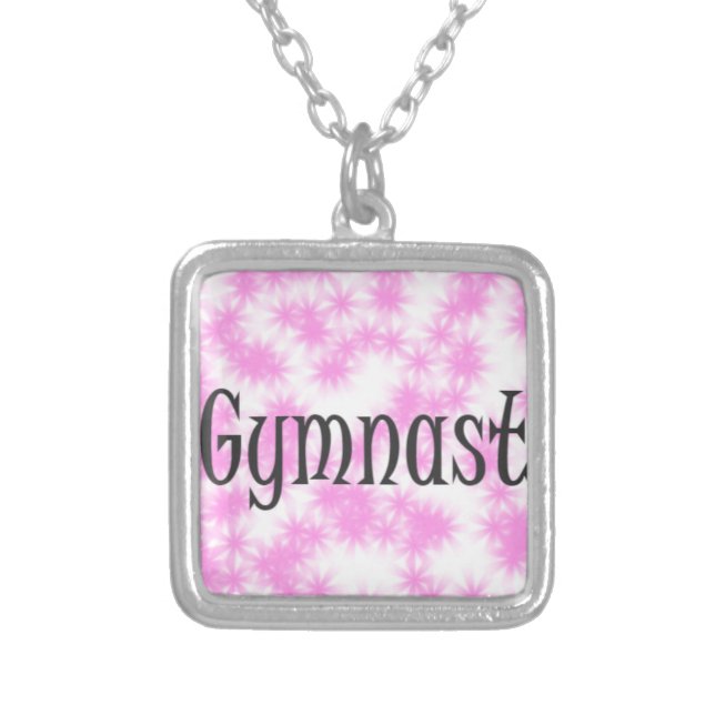 Gymnast Silver Plated Necklace (Front)