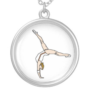 Gymnast Silver Plated Necklace