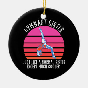 Gymnast Sister Ceramic Ornament