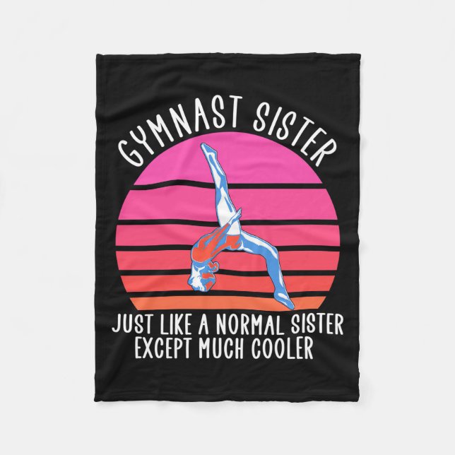 Gymnast Sister Fleece Blanket (Front)