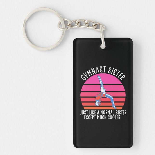 Gymnast Sister Keychain (Front)