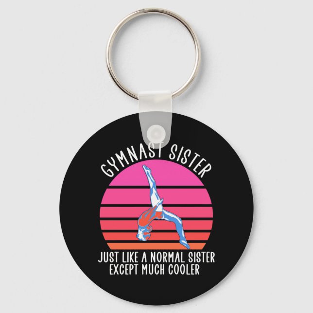 Gymnast Sister Keychain (Front)