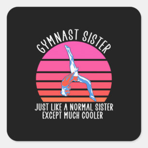 Gymnast Sister Square Sticker