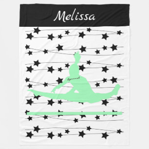 Gymnast Swirling Stars Fleece Blanket