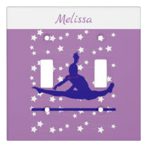 Gymnast Swirling Stars Light Switch Cover