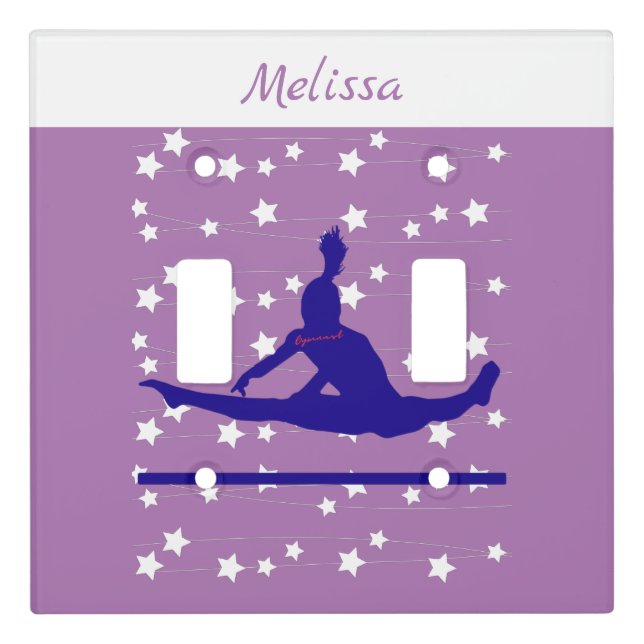 Gymnast Swirling Stars Light Switch Cover (Front)