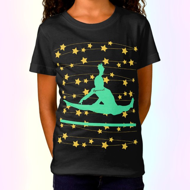 Gymnast Swirling Stars T-Shirt (Creator Uploaded)
