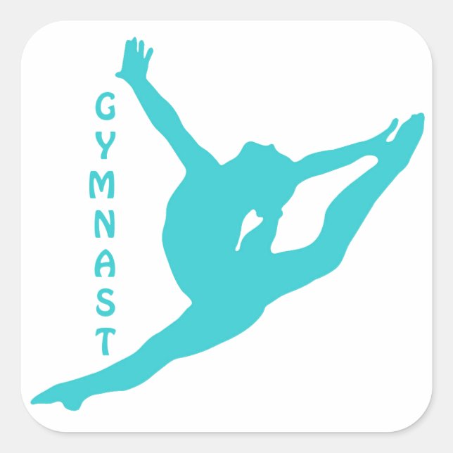 Gymnast Teal Sticker (Front)