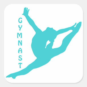Gymnast Teal Sticker