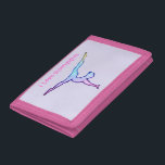 Gymnast tri-fold wallet<br><div class="desc">Adorable tri-fold wallet featuring a multi colored gymnast. Perfect gift for your favorite gymnast!</div>