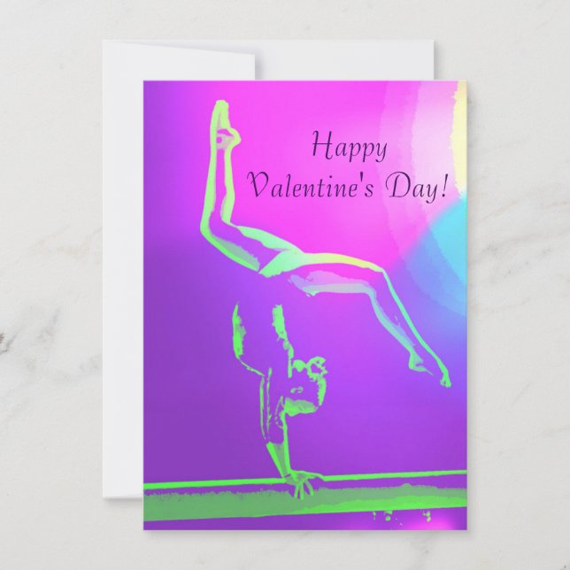 Gymnast Valentine's Day Card (Front)