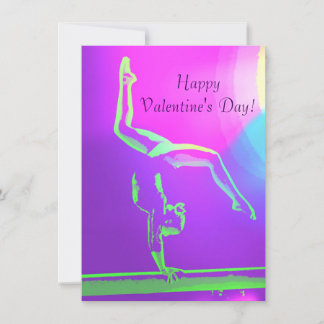 Gymnast Valentine's Day Card