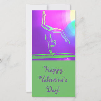 Gymnast Valentine's Day photo card