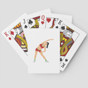 Gymnast Warming Up Poker Cards