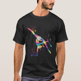 Gymnast With Clubs Girls Kids Rhythmic Gymnastics T-Shirt