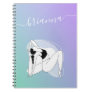 Gymnast Yoga Pose Pilates Girl Ombre Gradient Cool Notebook