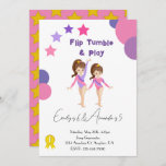Gymnastic Birthday Party Sisters Pink Gym Invitation<br><div class="desc">Celebrate your little gymnast's special day with our adorable Gymnastic Birthday Sisters Invitation! This cute and playful invitation is perfect for a girl's gymnastics-themed birthday party. The design features charming gymnastic illustrations,  making it an ideal choice for your gymnastics-loving birthday daughters.  Personalize your invitation to make it more special!</div>