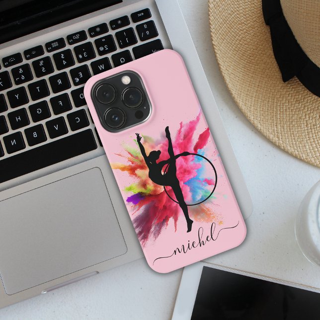 Gymnastic Colorful Powder Explosion Personalized iPhone Case (Creator Uploaded)