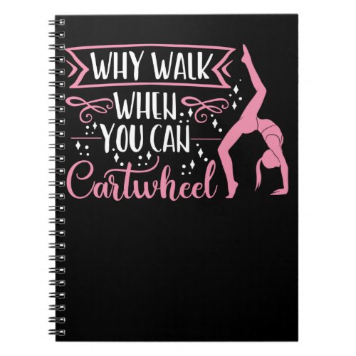 Gymnastic Girl Cartwheel Women Acrobatic Dancing Notebook