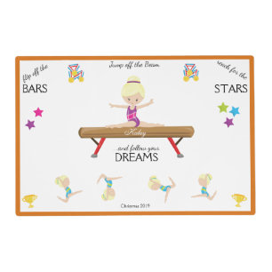 Gymnastic Girl Follow your Dreams Personalized - Placemat