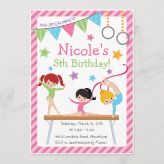 Gymnastic Invitation / Gymnastic Birthday Invite